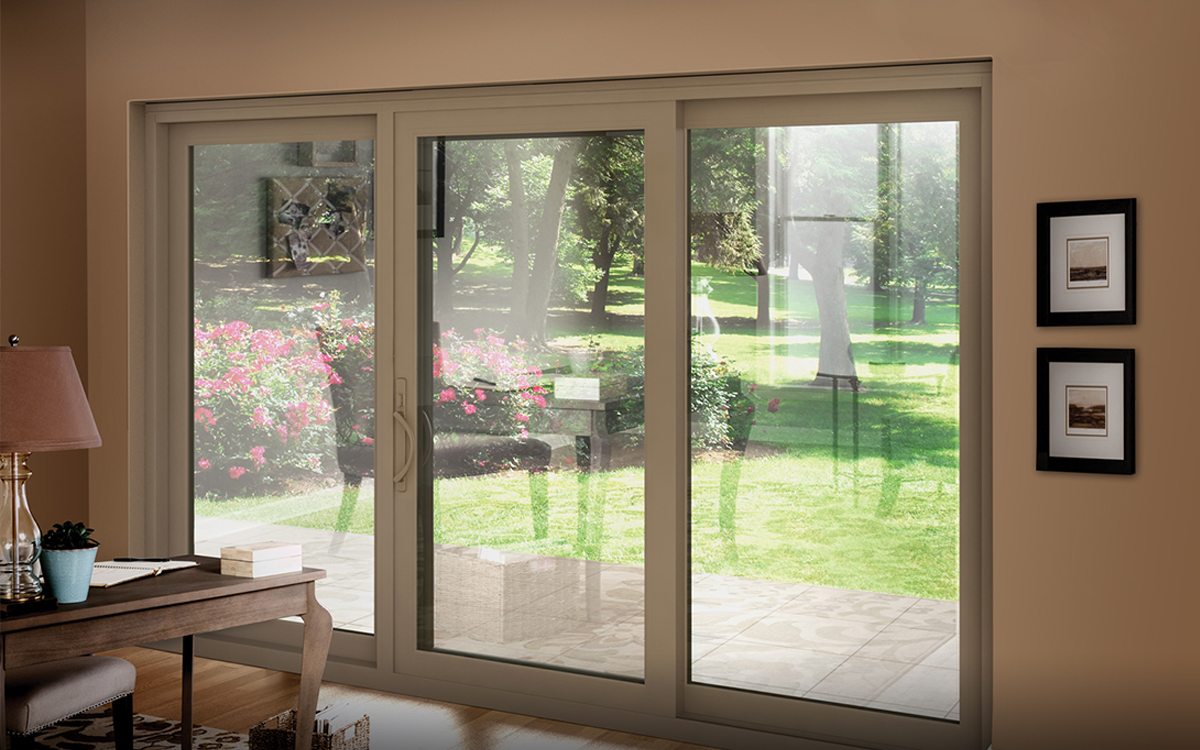 Luxury Tan Sliding Patio Door