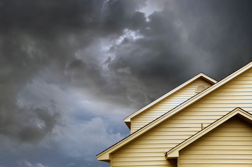 home siding during storm